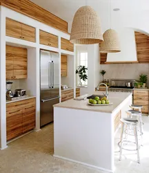 Kitchen interior with wood elements