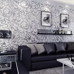 Living room design with black flowers
