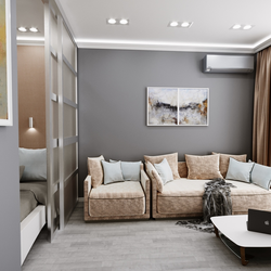 Qonaq otağı 38 kv m dizayn şəkli
