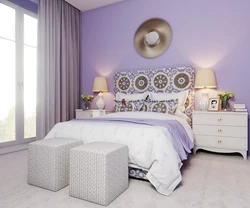 Light Purple Color In The Bedroom Interior