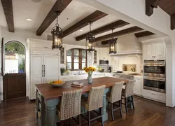 Mediterranean style kitchen interior