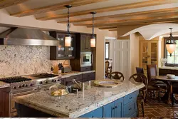 Mediterranean style kitchen interior