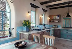 Mediterranean style kitchen interior