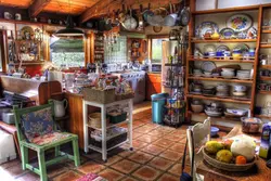 Mətbəx daxili fotoşəkildə boho tərzi