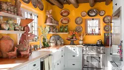 Boho style in the kitchen interior photo