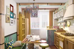 Boho style in the kitchen interior photo
