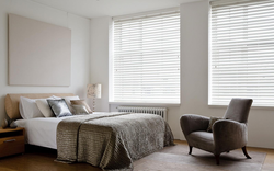 Bedroom design window blinds