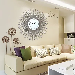 Large clock on the wall in the living room photo