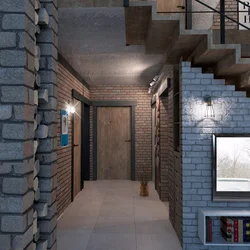 Hallway with staircase loft design