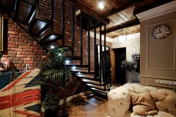Hallway with staircase loft design