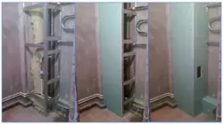 How to hide pipes in the bathroom with panels photo