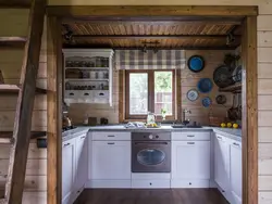 Photo of a kitchen house in the village