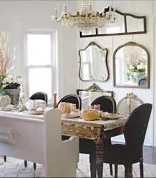 Mirror In The Kitchen Above The Dining Table Photo