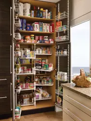 Pantries in the kitchen in the apartment photo