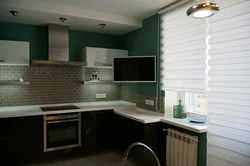 Kitchen options with TV on the wall photo