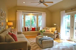 Living room with one large window photo