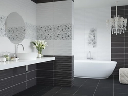 Ceramic tiles for the bathroom in the interior