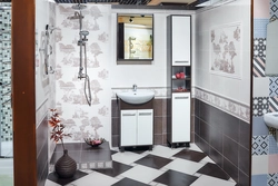 Ceramic tiles for the bathroom in the interior