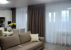 Tül mətbəx qonaq otağı dizayn fotoşəkili