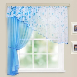 Curtains for the kitchen photo short made of tulle photo