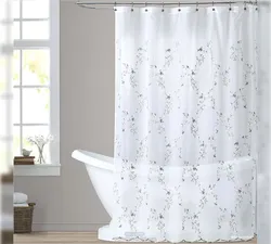 Fabric bath curtain photo