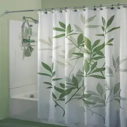 Fabric bath curtain photo