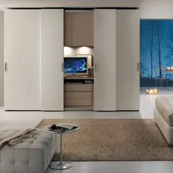 Modern bedroom interiors with wardrobes