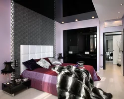 Black bedroom what wallpaper photo