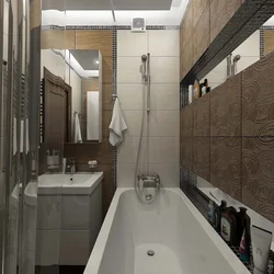 Panel Evində Kiçik Bir Hamam Üçün Vanna Otağı Dizaynı