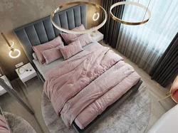 Dusty Rose In Bedroom Interior Wallpaper