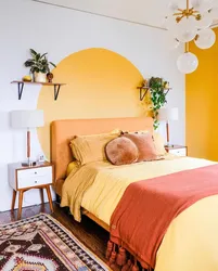 Yellow Wall Color In The Bedroom Interior