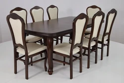 Table and chairs for kitchen set photo