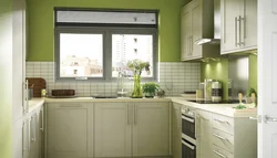 Olive and gray in the kitchen interior