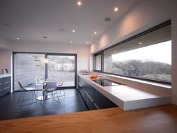 Kitchen projects with large windows photos