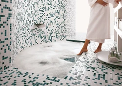 Mosaic for bathroom floor photo