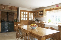 Kitchen living room rustic design