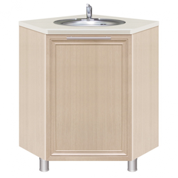 Corner kitchen sink with cabinet photo