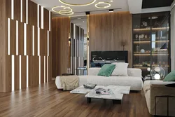 Қонақ Бөлмесінің Интерьеріндегі Фотосуреттегі MDF Панельдері