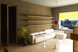 MDF panels in the living room interior photo