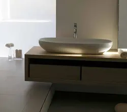 Тарҳи ванна бо акс танӯраи countertop