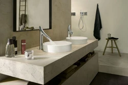Тарҳи ванна бо акс танӯраи countertop