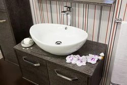 Тарҳи ванна бо акс танӯраи countertop