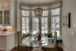 Kitchen design in your home with a bay window