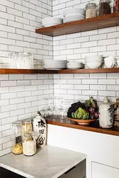Design Of Corner Shelves In The Kitchen Photo