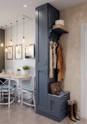 Interior of a small kitchen hallway