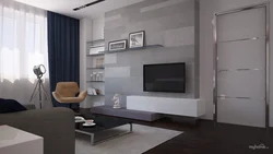 Интерьер гостиной серые обои какую мебель