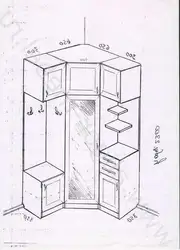 Прихожие дизайн угловые и их схемы