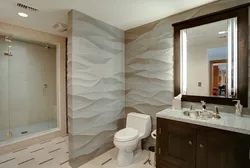 Decorative walls in the bathroom photo