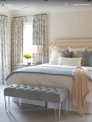What colors go with beige in a bedroom interior