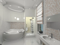 Photo of a combined bathroom with a corner bath